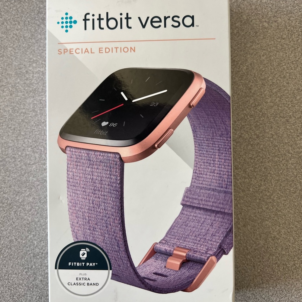 Fitbit Versa Special Edition - rose gold, plus extra woven bands, size small
